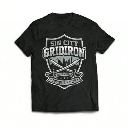Silver & Black Vegas Football Nation Era Shirt - Game Day Fan Apparel (T-shirt, Tank, Long Sleeve, Sweatshirt, Hoodie)
