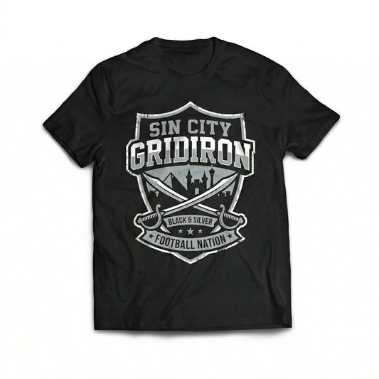 Silver & Black Vegas Football Nation Era Shirt - Game Day Fan Apparel (T-shirt, Tank, Long Sleeve, Sweatshirt, Hoodie)