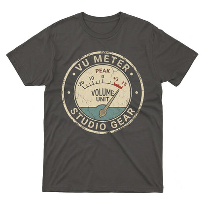 Retro VU Meter Decibel Sound Level Graphic Vintage Audio Music Producer Gift Unisex TShirt