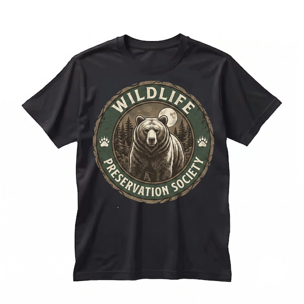 Vintage Respect The Locals Forest Wildlife Retro Woodland Animal Graphic Classic Nature Camping Top Outdoor Gift Unisex TShirt