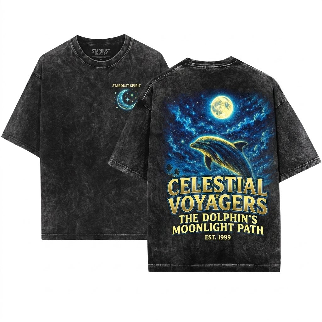 Vintage Dolphin Ocean Graphic Marine Life Save The Sea Lover Gift Beach Holiday Beachwear Unisex Wash T-Shirt
