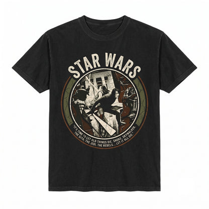 Vintage Kylo Ren Graphic Rey Skywalker Galactic Villain Dark Side Sith Sci-Fi Apparel Unisex TShirt