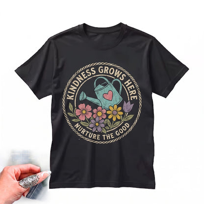Kindness Grows Here Graphic Floral Teacher Garden Classroom School Inspiration Gift Unisex TShirt