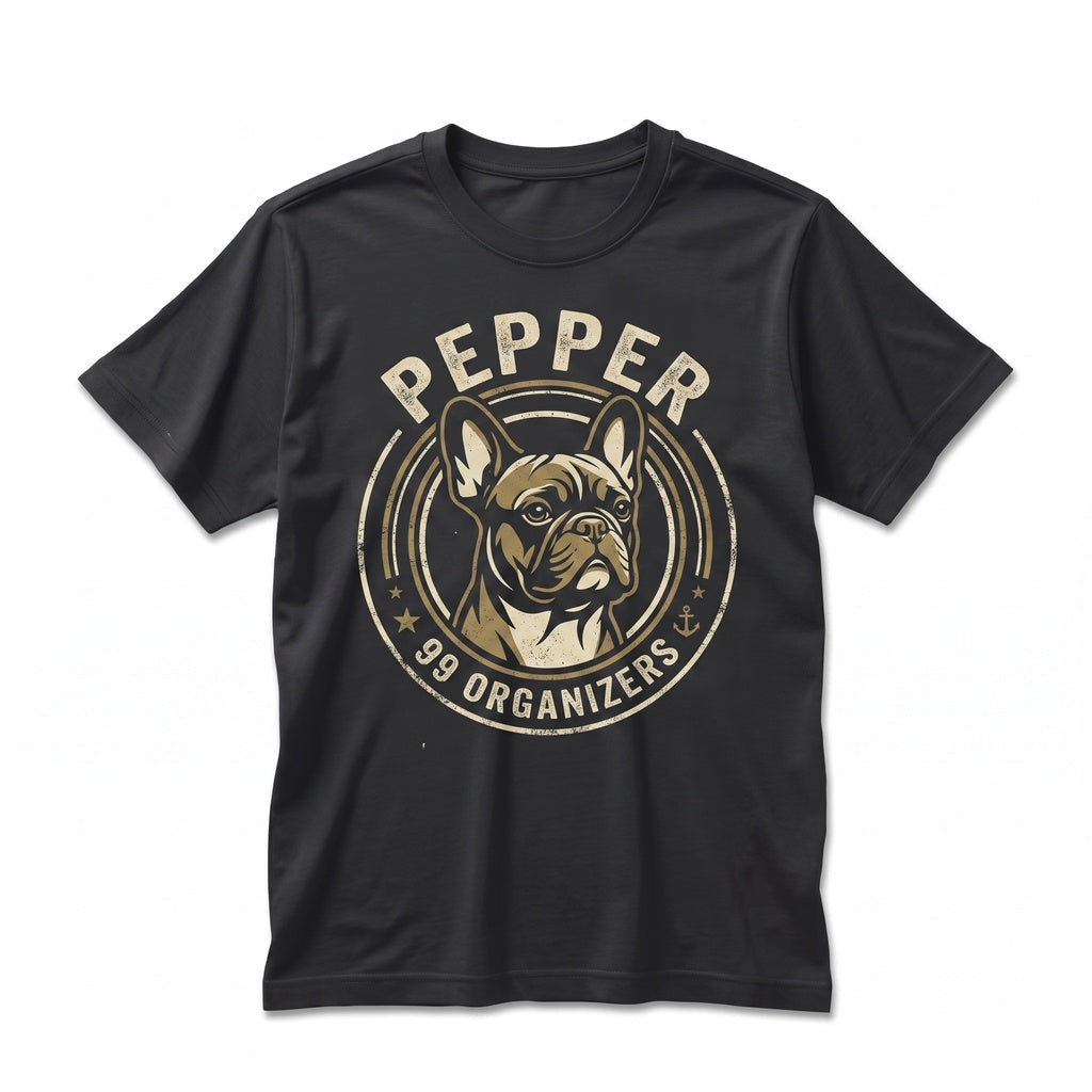 Personalized Dog Dad Vintage Pet Portrait Photo and Name Lover Gift Graphic Apparel Unisex TShirt