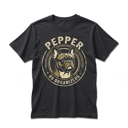 Personalized Dog Dad Vintage Pet Portrait Photo and Name Lover Gift Graphic Apparel Unisex TShirt