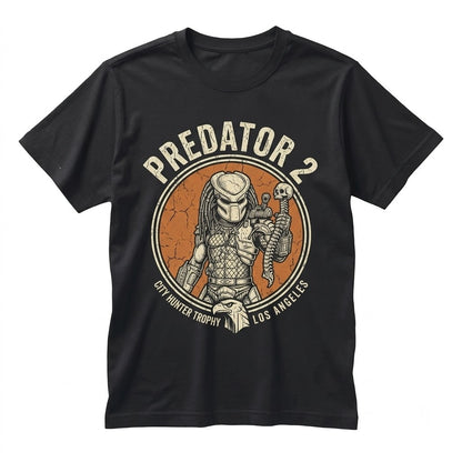 Vintage 1990 Sci-Fi Alien Hunter City Graphic Unisex TShirt