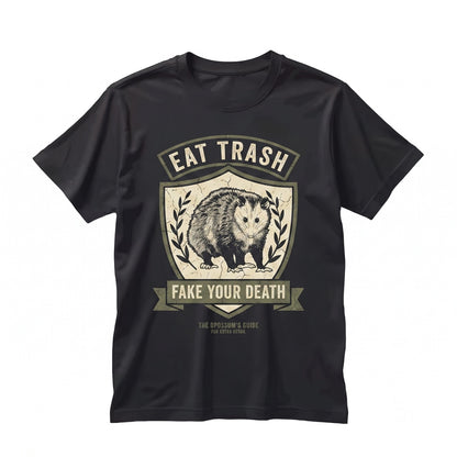 Funny Eat Trash Possum Meme Graphic Cute Opossum Vintage Retro Unisex TShirt