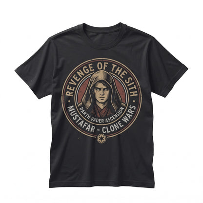 Oversized Anakin Skywalker Revenge of the Sith Sci-Fi Movie Graphic Galaxy Theme Park Vacation Apparel Unisex TShirt