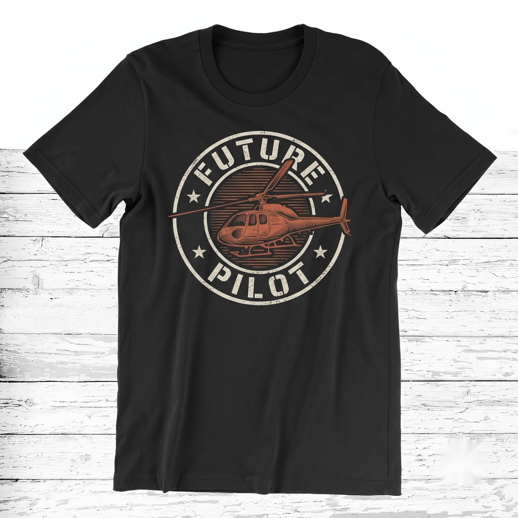 Vintage Helicopter Pilot Aviation Graphic Chopper Funny Birthday Gift Unisex TShirt