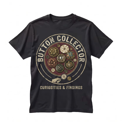 Vintage Button Collector Graphic Apparel, Retro Sewing Crafter Gift Unisex TShirt