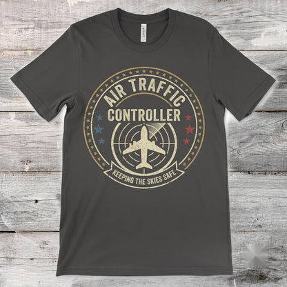 Air Traffic Controller American Flag USA Aviation ATC Worker Flight Pilot Guide Unisex TShirt
