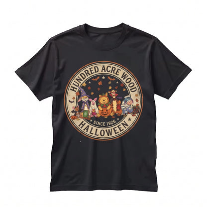Vintage Hundred Acre Wood Halloween Fall Spooky Season Theme Park Vacation Unisex TShirt