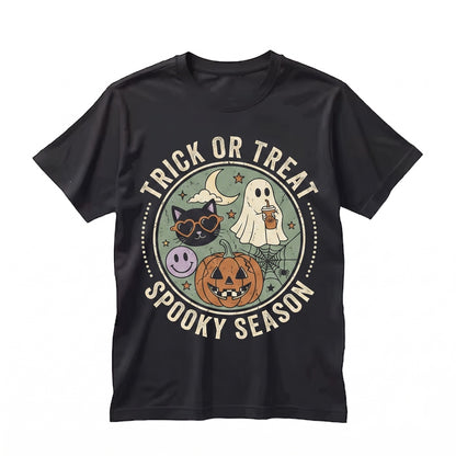 Retro Halloween Spooky Pumpkin Graphic Cute Autumn Trick Or Treat Seasonal Gift Apparel Unisex TShirt