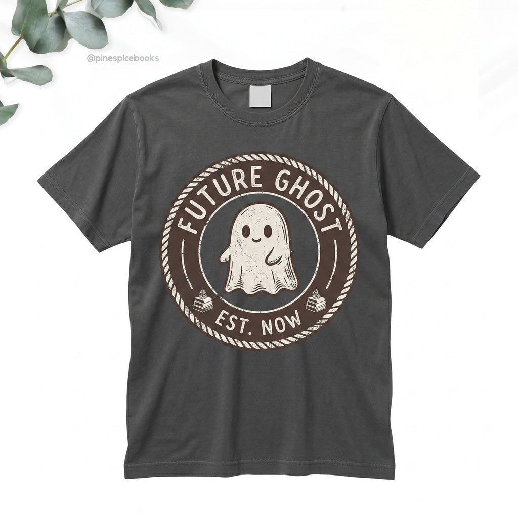 Future Ghost Embroidered Funny Spooky Cute Goth Humor Ghostcore Aesthetic Unisex TShirt