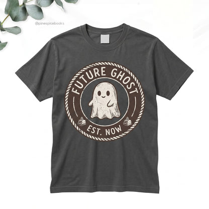 Future Ghost Embroidered Funny Spooky Cute Goth Humor Ghostcore Aesthetic Unisex TShirt