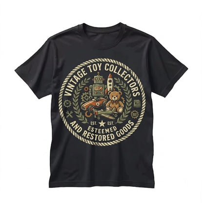 Retro Toy Collector Hobbyist Graphic Robot Car Illustration Unisex TShirt