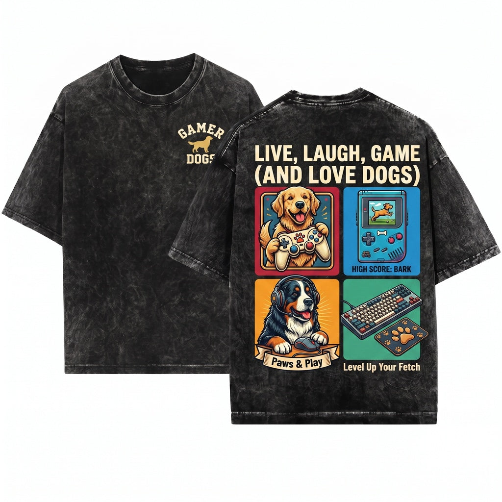 Dog Gamer Video Game Player Pet Owner Console Coffee Mug Cute Canine Gaming Drinkware Unisex Wash T-Shirt