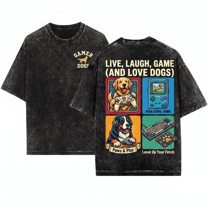 Dog Gamer Video Game Player Pet Owner Console Coffee Mug Cute Canine Gaming Drinkware Unisex Wash T-Shirt