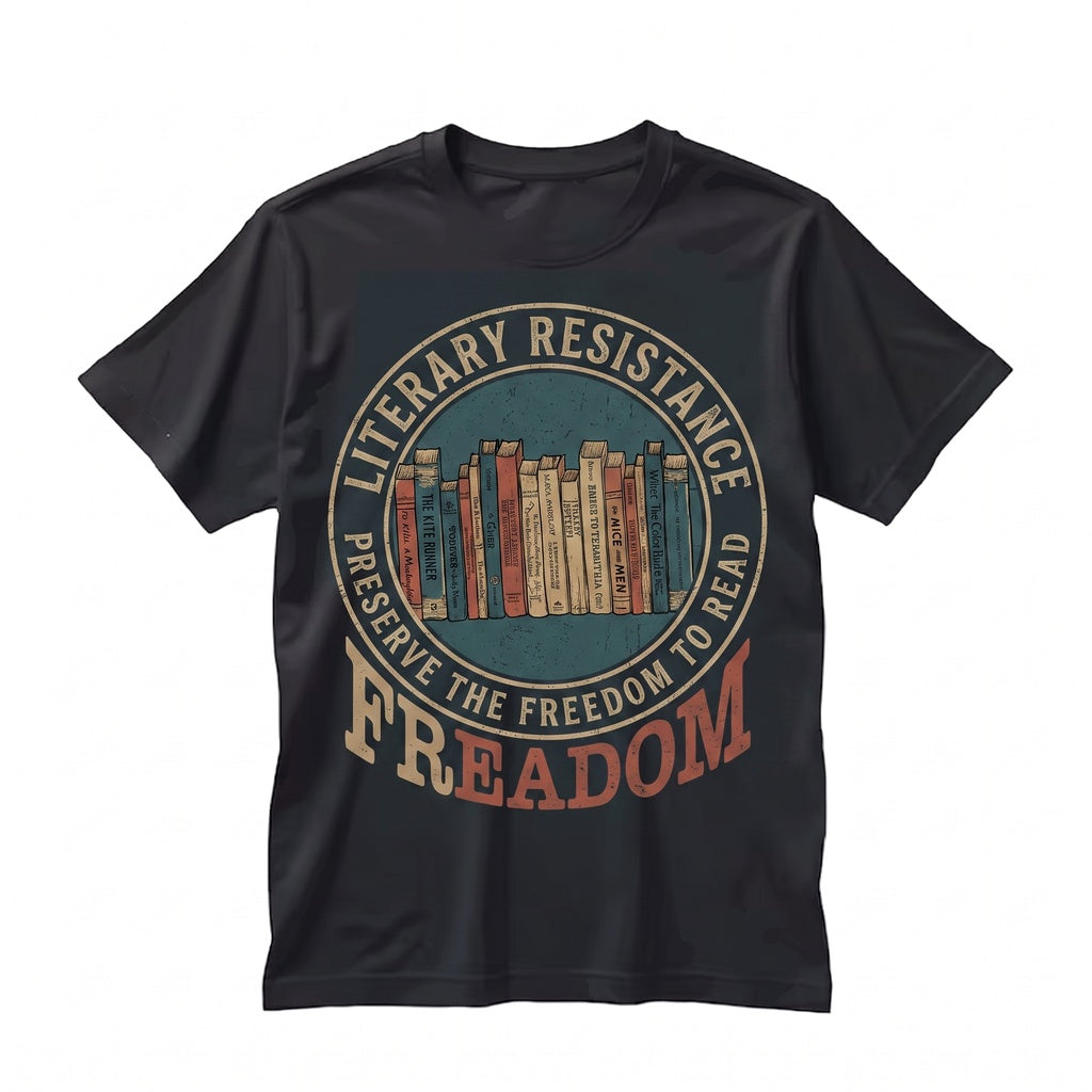 fREADom Banned Books Librarian Reader Freedom Bookworm Gifts Graphic Top Unisex TShirt