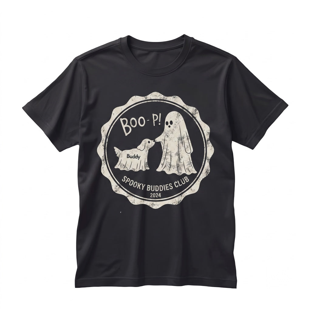 Personalized Ghost Dog Boop Halloween Funny Spooky Season Pet Lover Gift Unisex TShirt