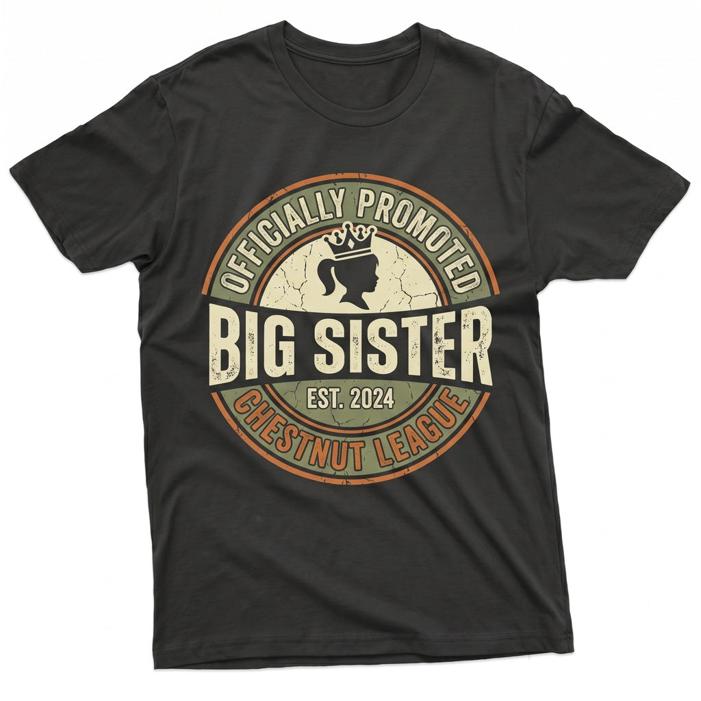 Promoted To Big Sister Pregnancy Announcement Gender Reveal Family Party Outfit Unisex TShirt