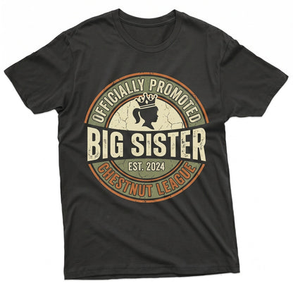 Promoted To Big Sister Pregnancy Announcement Gender Reveal Family Party Outfit Unisex TShirt