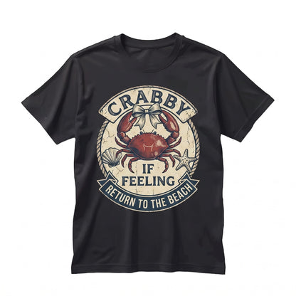 Crabby Please Return to the Beach Crab Graphic Ocean Summer Apparel Unisex TShirt