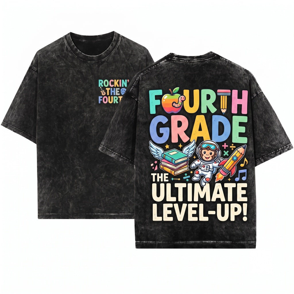 Back To School Pastel First Day Teacher Grades Students Unisex Wash T-Shirt