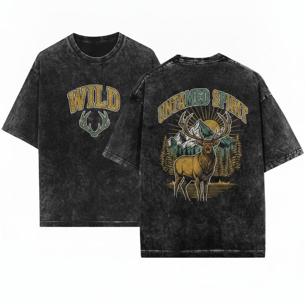 Vintage Cowboy Bison Owner Farmer Graphic Buffalo Unisex Wash T-Shirt