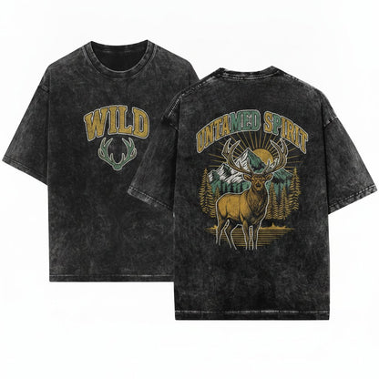 Vintage Cowboy Bison Owner Farmer Graphic Buffalo Unisex Wash T-Shirt