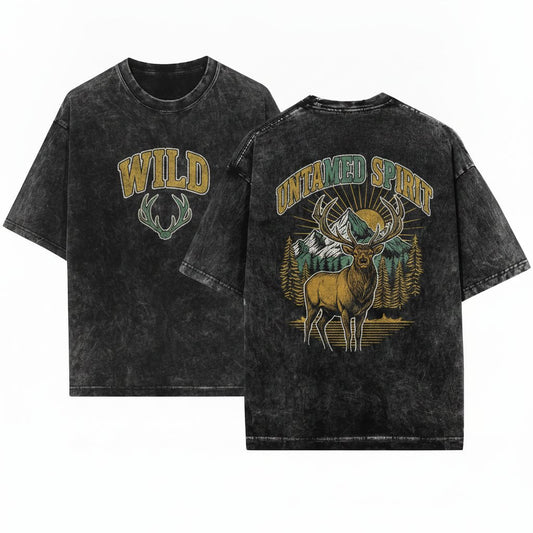Vintage Cowboy Bison Owner Farmer Graphic Buffalo Unisex Wash T-Shirt