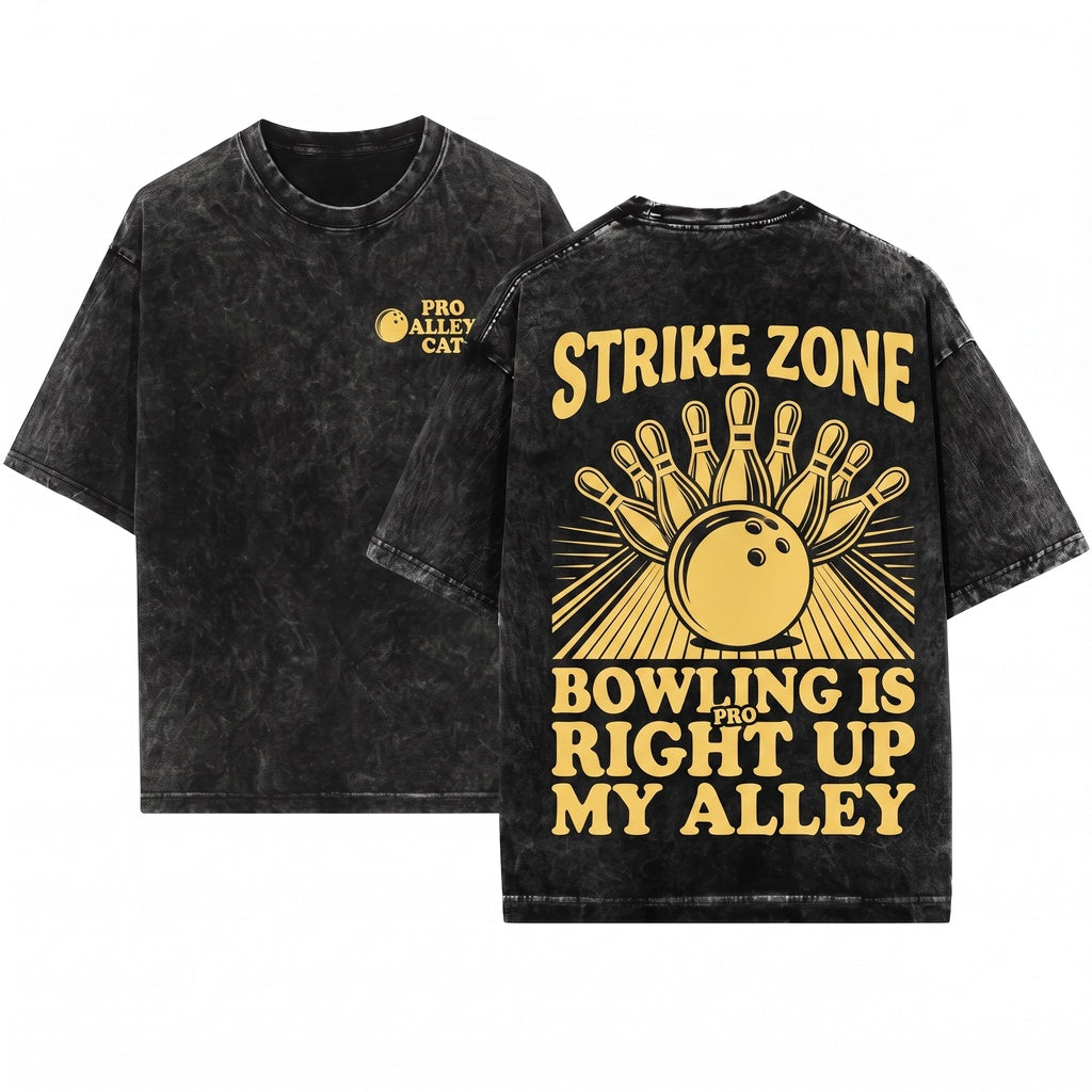 Funny Bowling Is Right Up My Alley Bowler League Player Dad Gift Unisex Wash T-Shirt