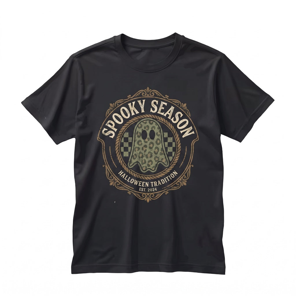 Spooky Season Vintage Halloween Creepy Ghost Crewneck Sweatshirt Unisex TShirt