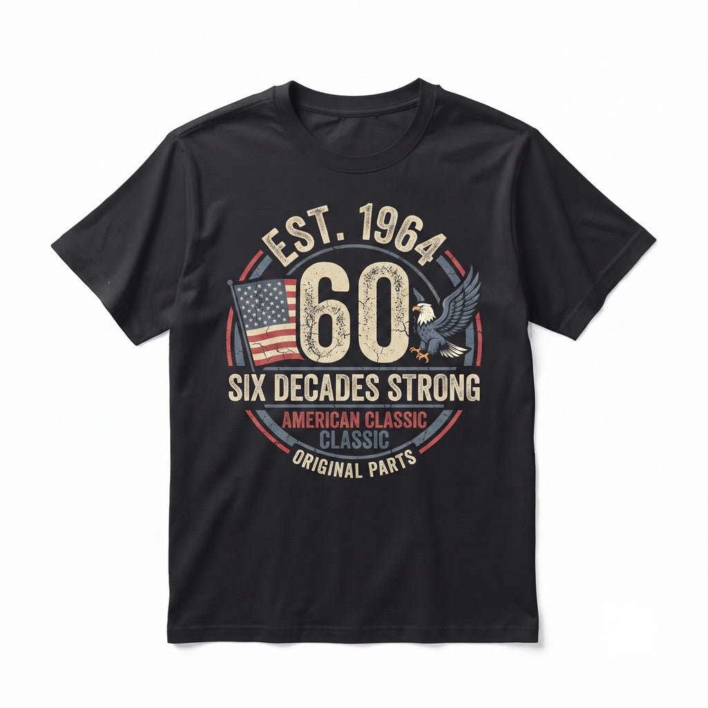 Built 60 Years Ago Original Unrestored Funny 60th Birthday Vintage Graphic Gift Novelty Unisex TShirt