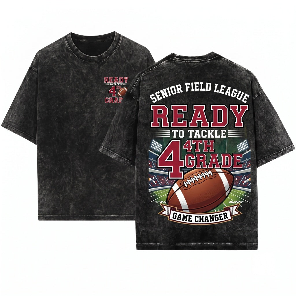 Ready to Tackle 4th Grade Back to School Teacher Apparel Unisex Wash T-Shirt