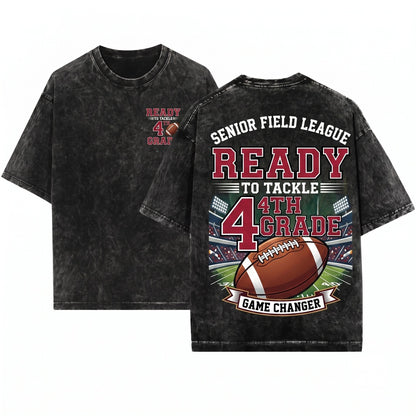 Ready to Tackle 4th Grade Back to School Teacher Apparel Unisex Wash T-Shirt