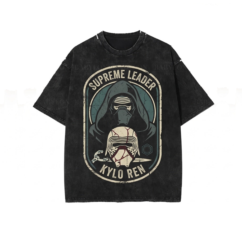 Oversized Kylo Ren Galaxys Edge Rise of the Resistance Force Awakens Dark Side Sith Villains Graphic Unisex TShirt