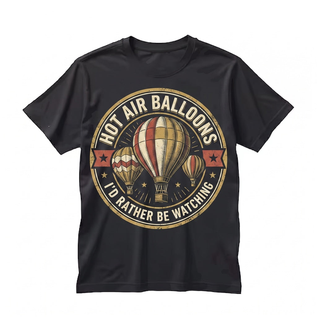 Hot Air Balloon Vintage Adventure Travel Scenic Graphic Cotton Unisex TShirt
