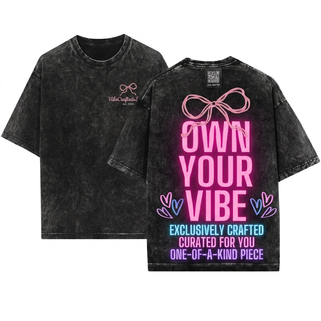 Custom Personalized Handpainted Graphic Business Request Art Print Unisex Wash T-Shirt