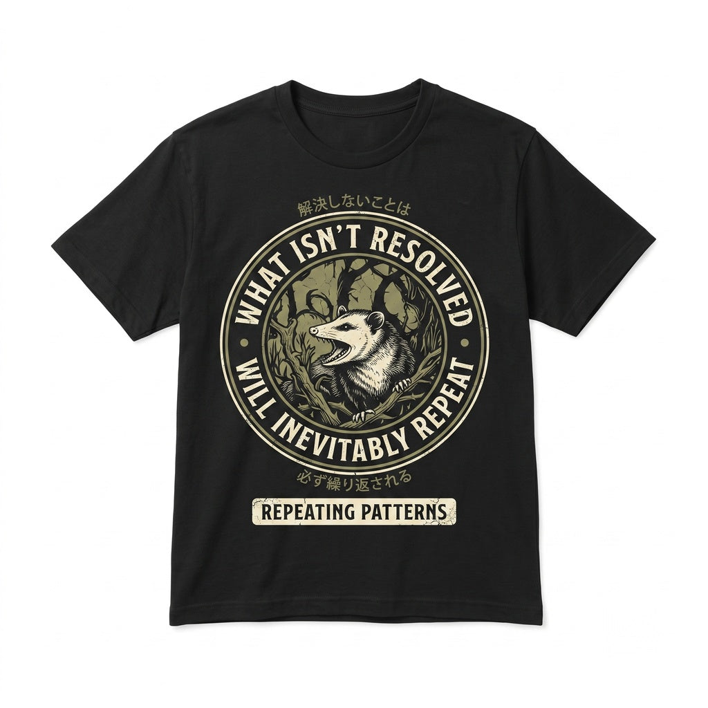 Funny Screaming Opossum Graphic What Isnt Resolved Meme Relatable Humor Vintage Cotton Top Unisex TShirt