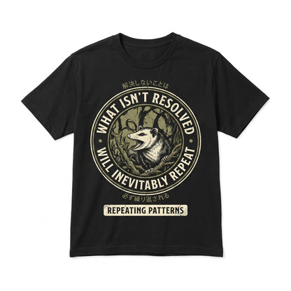 Funny Screaming Opossum Graphic What Isnt Resolved Meme Relatable Humor Vintage Cotton Top Unisex TShirt