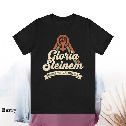 Retro Gloria Steinem Feminist Icon Memorial Equality Activist Tribute Graphic Apparel Unisex TShirt