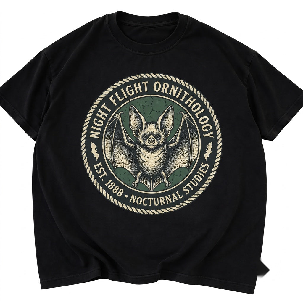 Gothic Bat Dark Academia Apparel Vintage Spooky Animal Lover Graphic Cotton Unisex TShirt