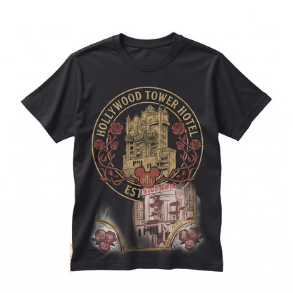 Coquette Vintage Tower Hotel Family Matching Vacation 2026 Unisex TShirt