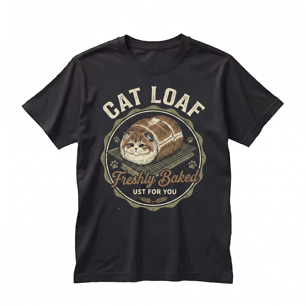 Funny Freshly Baked Cat Loaf Graphic Pet Lover Apparel Unisex TShirt