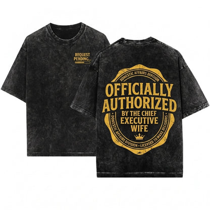 Let Me Ask My Wife Funny Husband Gift Ideas For Men Anniversary Unisex Wash T-Shirt