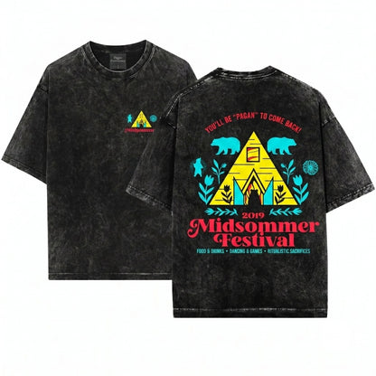 Midsommar Festival Temple Horror Movie Inspired Graphic Unisex Wash T-Shirt
