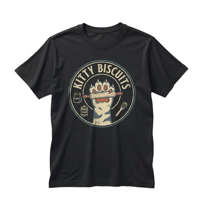 Funny Sourdough Kitty Biscuits Bread Baking Meme Christmas Gift for Grandma Cat Lover Unisex TShirt