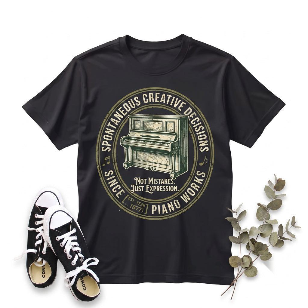 Piano Keyboard Player Musical Instrument Lover Concert Band Practice Instructor Student Gift Unisex TShirt