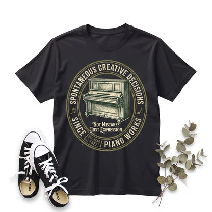 Piano Keyboard Player Musical Instrument Lover Concert Band Practice Instructor Student Gift Unisex TShirt